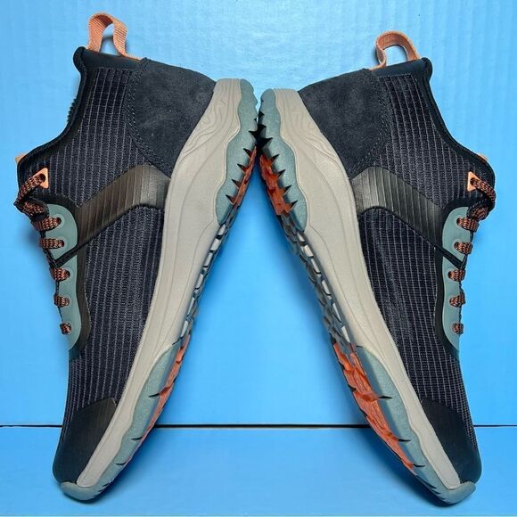 Teva Womens Gateway Mid Blue Aqua Orange Hiking Boot 7 - Picture 6 of 9